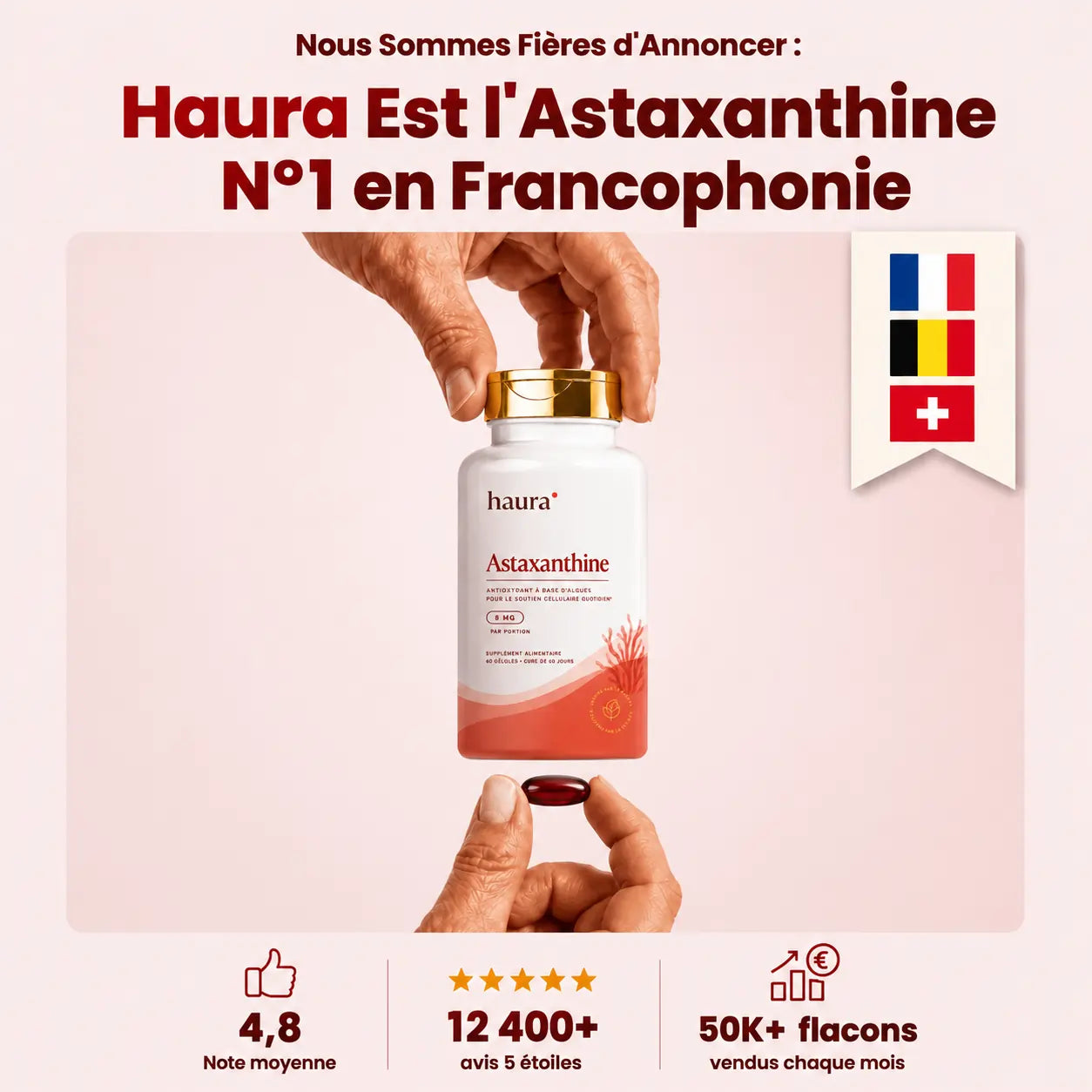 HAURA | Astaxanthine Pure – Estompe Les Taches Brunes & Raffermit La Peau