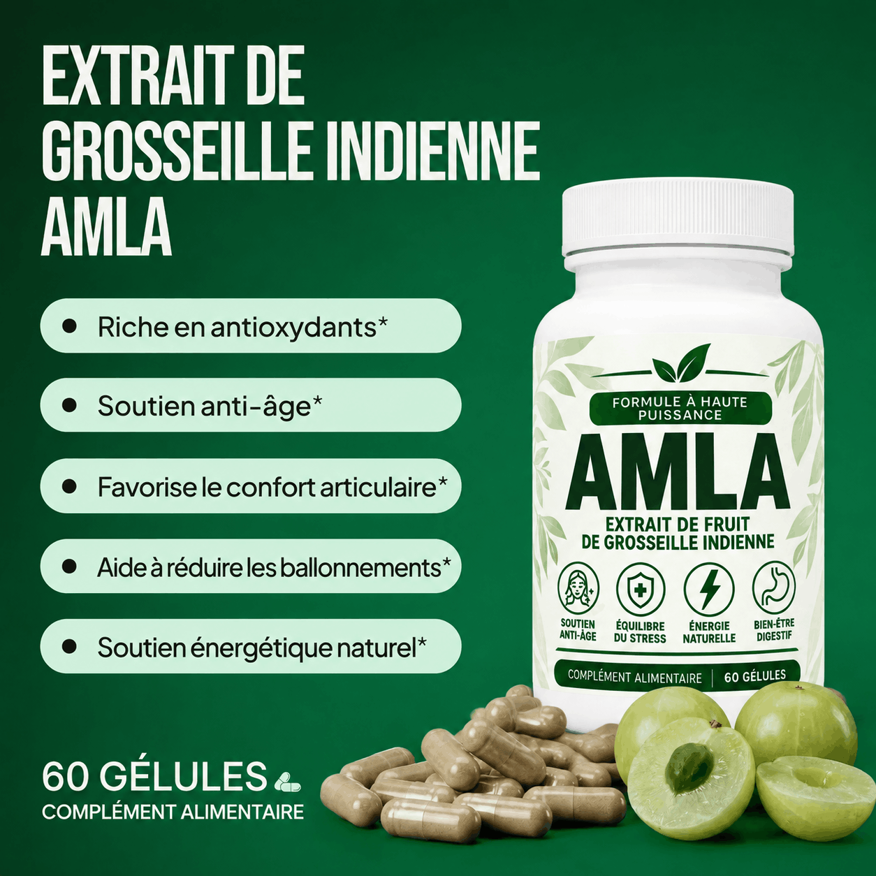 Gélules de super-fruit amla