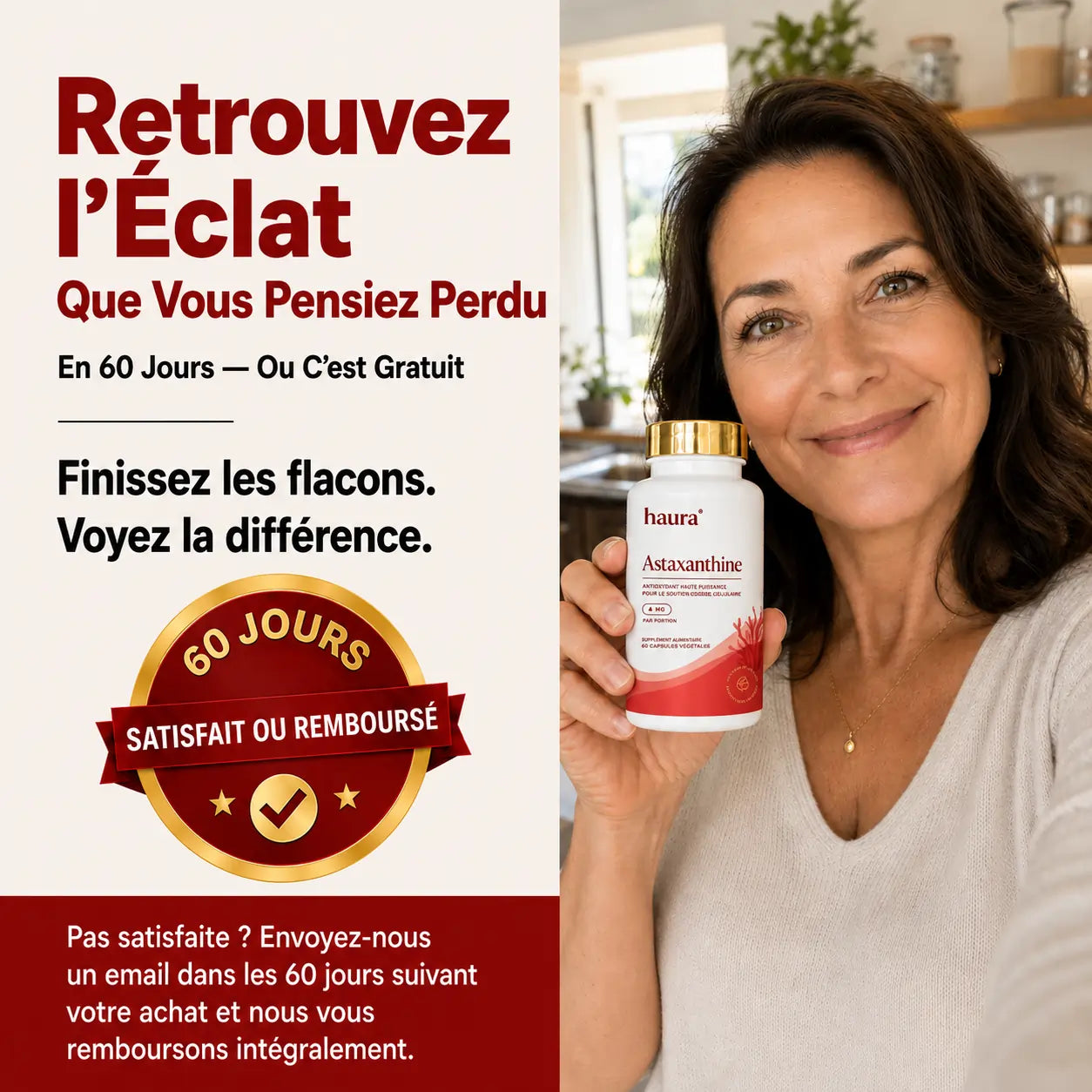 HAURA | Astaxanthine Pure – Estompe Les Taches Brunes & Raffermit La Peau