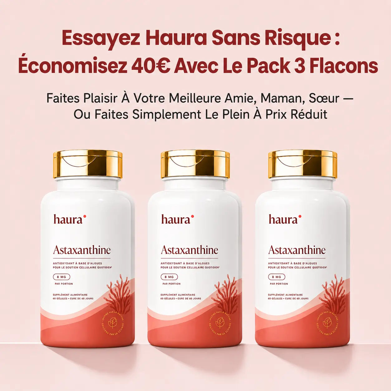HAURA | Astaxanthine Pure – Estompe Les Taches Brunes & Raffermit La Peau